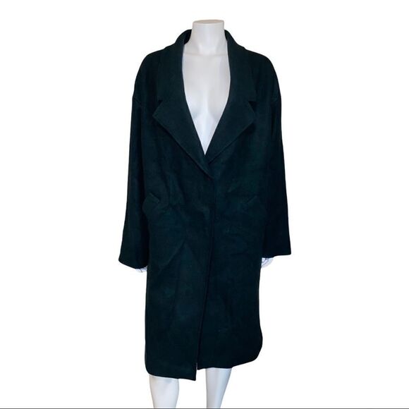 Kendall + Kylie Single Breasted Drop Shoulder Jade Coat Size XL NWT - Picture 2 of 8